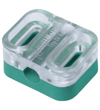 Pepperl&plus;Fuchs Mounting Flange; for 6.5mm barrel sensors; plastic; green